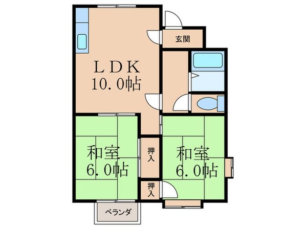 メイゾン岡田Ｃ棟の物件間取画像